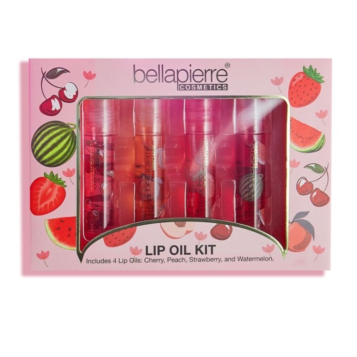 Bellapierre Hydrating Lip Oil Makeup Kit - 4 Piece
