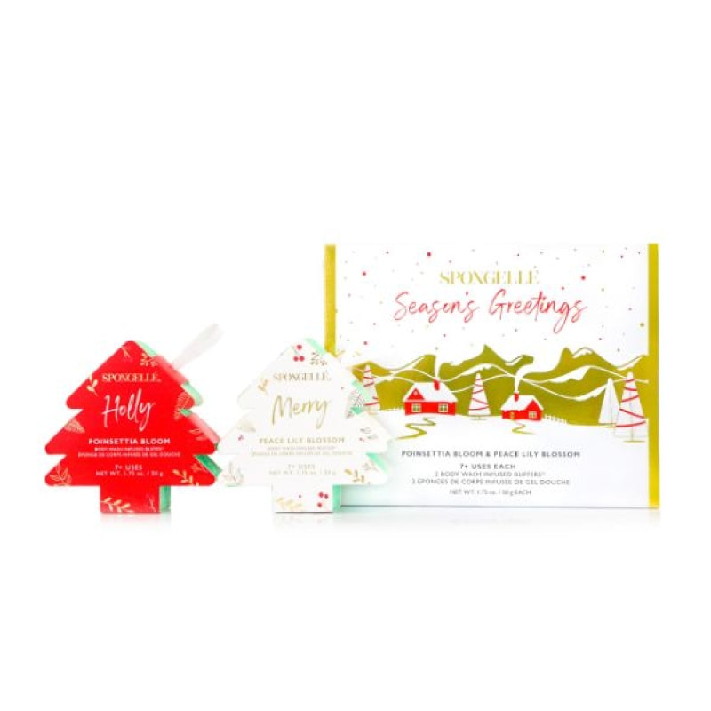 Spongelle Holiday Tree Gift Set - Season's Greetings