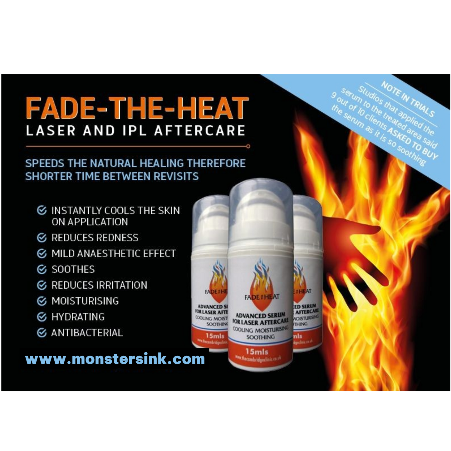 Fade The Heat - Laser & IPL Aftercare 15ml / 50ml