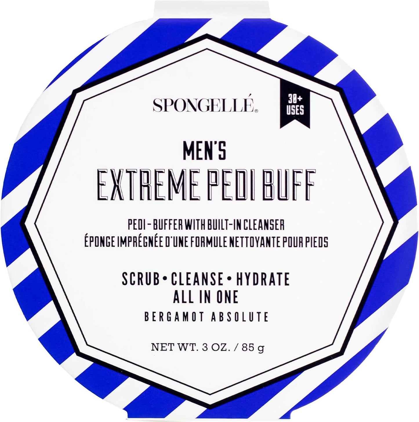 Spongelle Men's Extreme Pedi Buffer Bergamot Absolute 85g