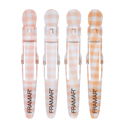 Framar Peach Please Gator Grips Hair Sectioning Clips – 4 Pack