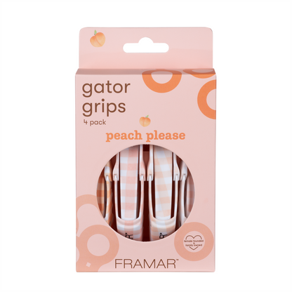 Framar Peach Please Gator Grips Hair Sectioning Clips – 4 Pack