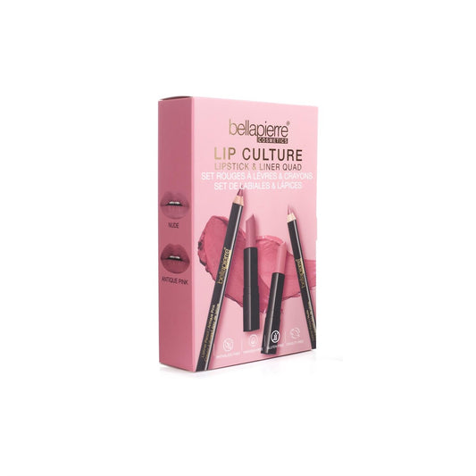 Bellapierre Lip Culture Lipstick & Lip Liner Makeup Quad