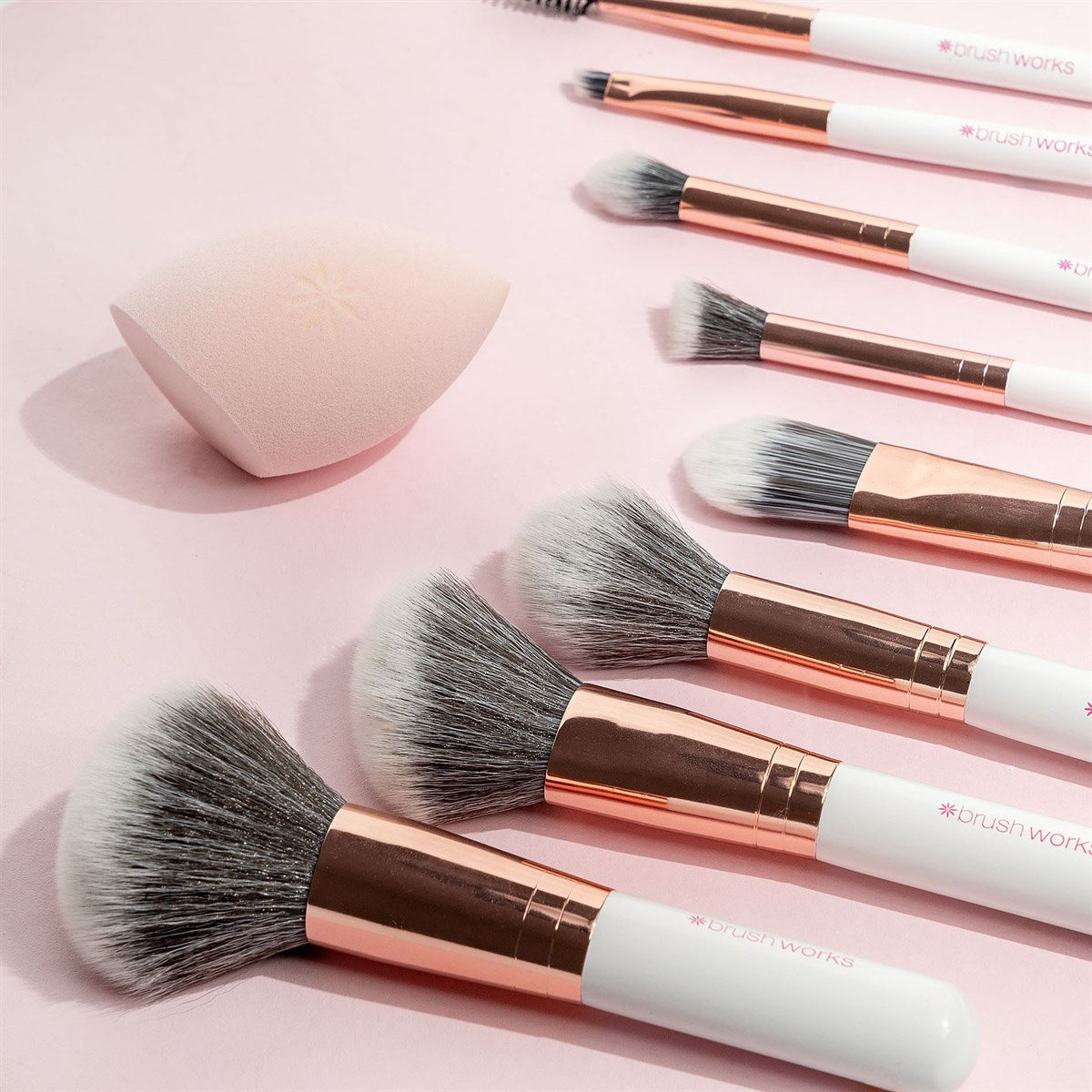 Brushworks Exclusive Makeup Brush & Sponge Gift Set - 9 Piece