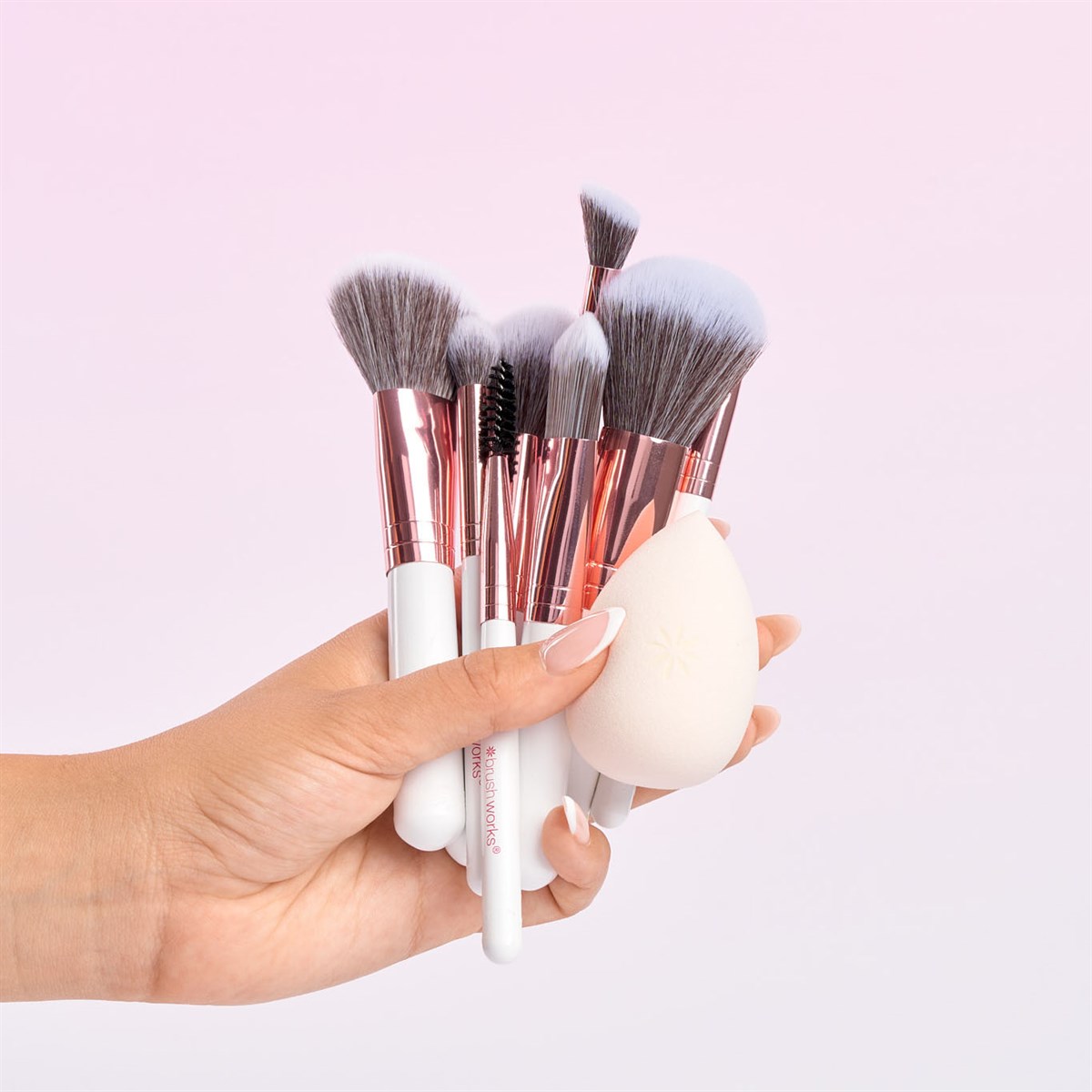 Brushworks Exclusive Makeup Brush & Sponge Gift Set - 9 Piece
