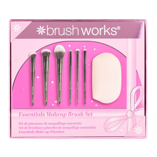 Brushworks Essentials Makeup Brush Gift Set with Bag - 6 Brushes