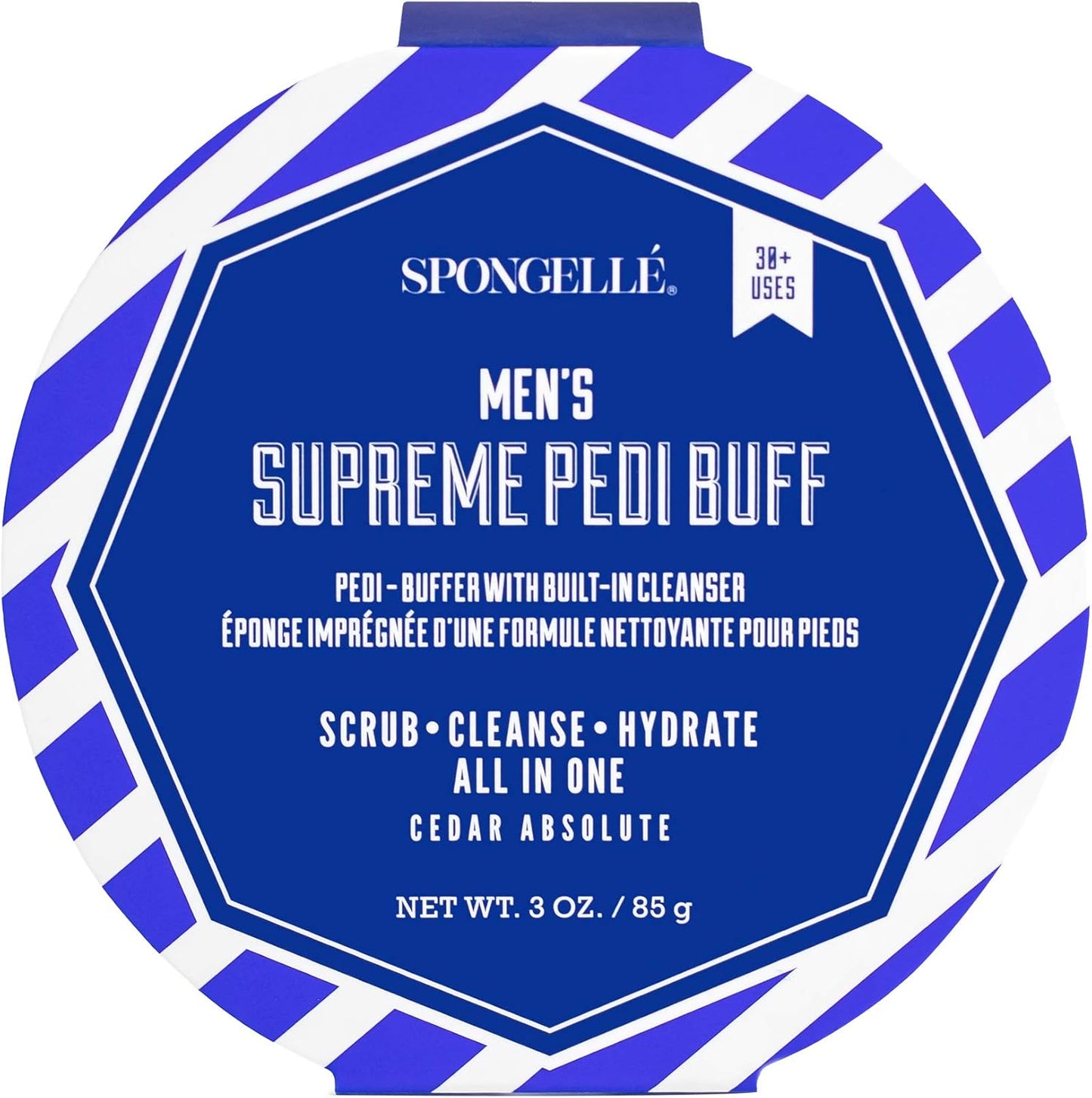 Spongelle Men's Supreme Pedi Buffer Cedar Absolute 85g