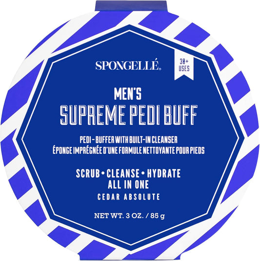 Spongelle Men's Supreme Pedi Buffer Cedar Absolute 85g