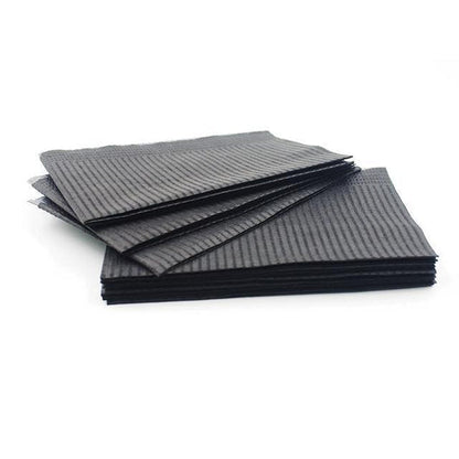 Disposable Lap Cloth - Pack of 50 (Pink & Black)