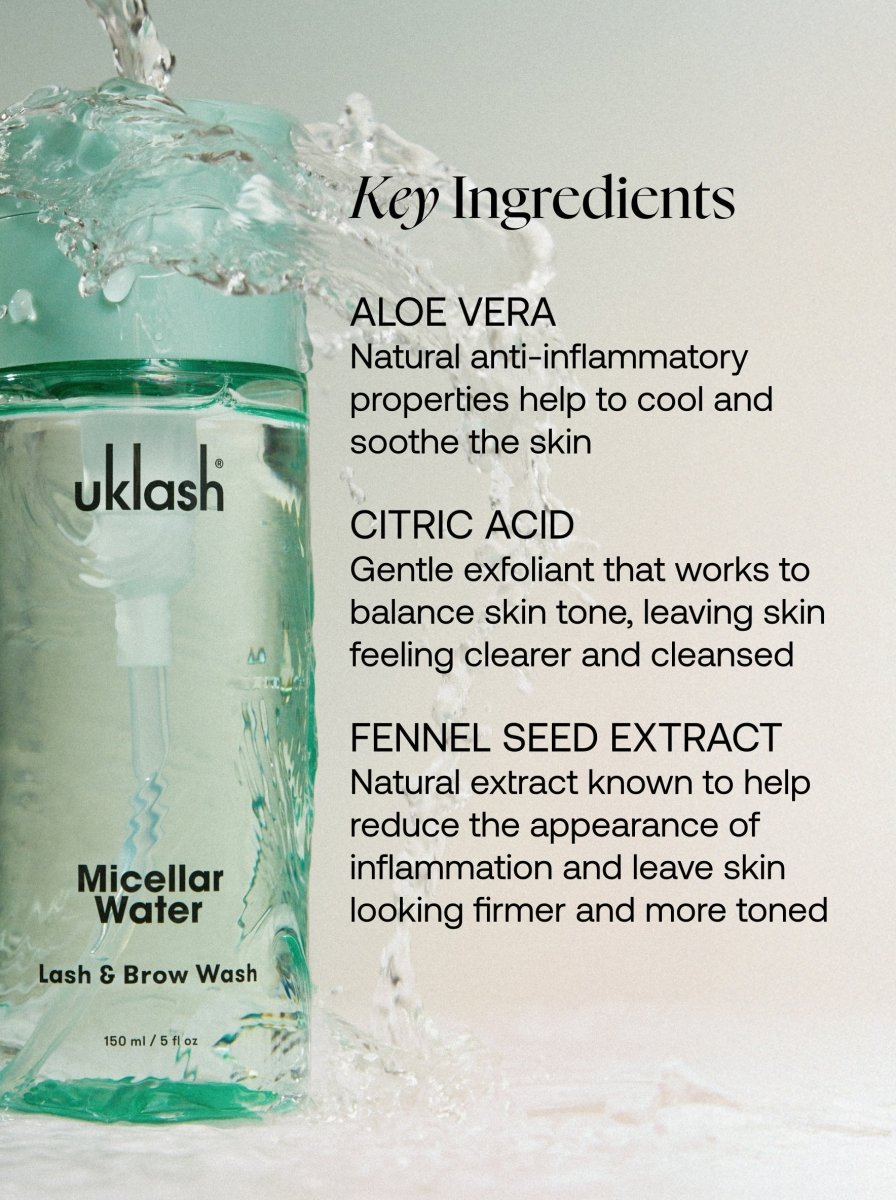 UKLASH Micellar Water Lash & Brow Wash