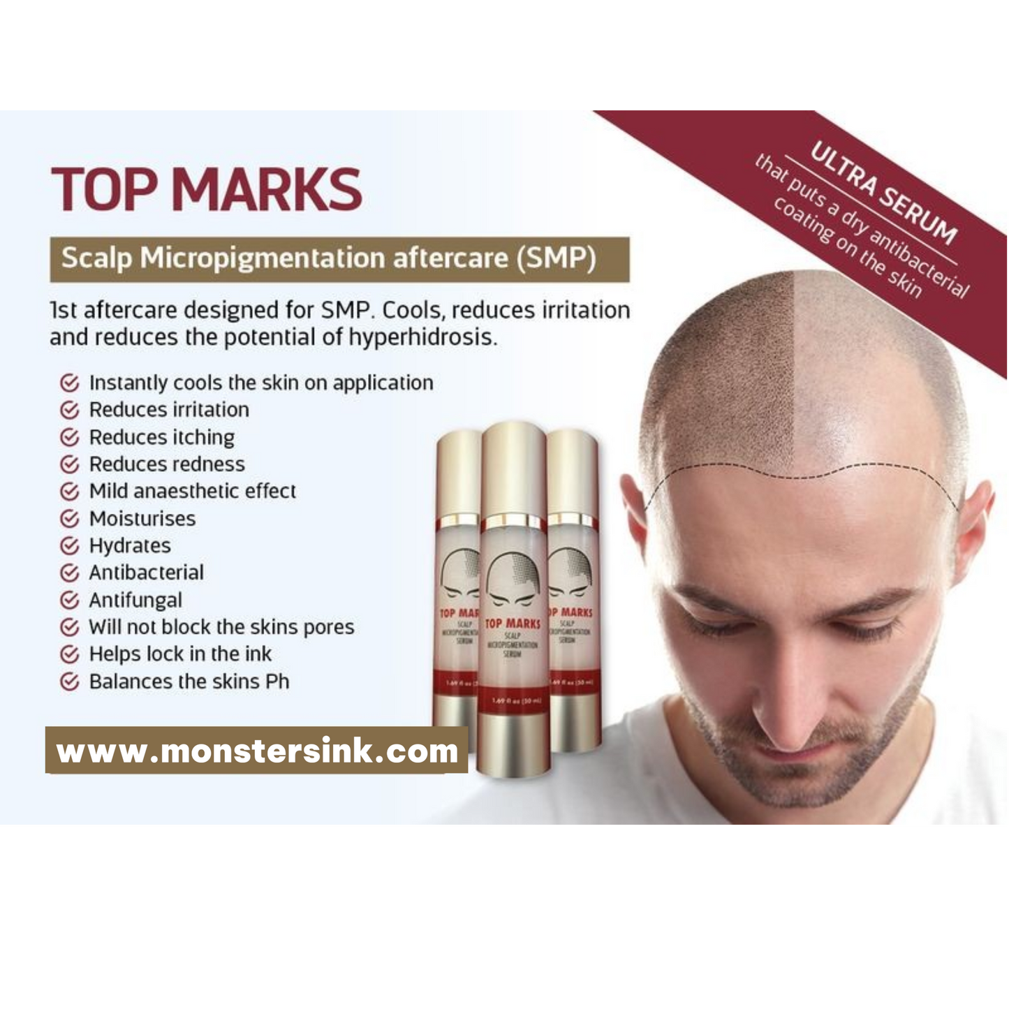 Top Marks Scalp Micropigmentation Aftercare 50ml